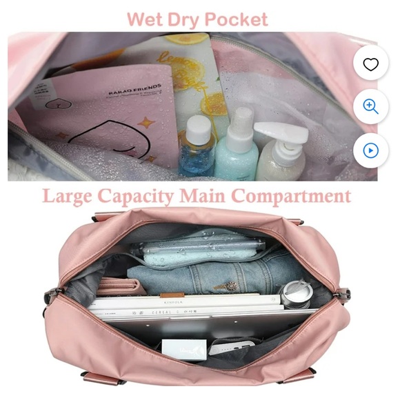 Weekender Bag in Pink, New - Picture 5 of 7